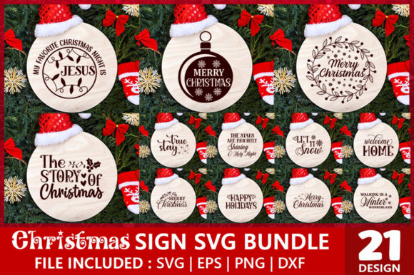 Christmas Round Wood Sign Bundle: Crafting Warmth and Lasting Holiday Charm