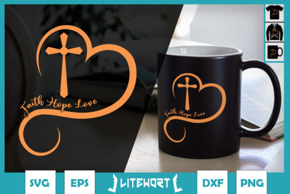 Faith Hope Love Heart with Cross: A Timeless Symbol of Christian Devotion and Meaningful Expression
