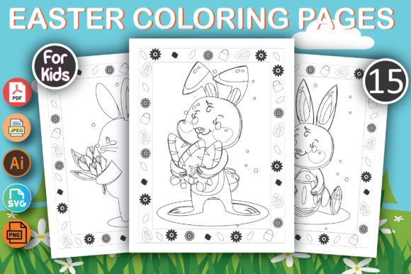 Happy Easter Coloring Pages for Kids KDP Design Guide