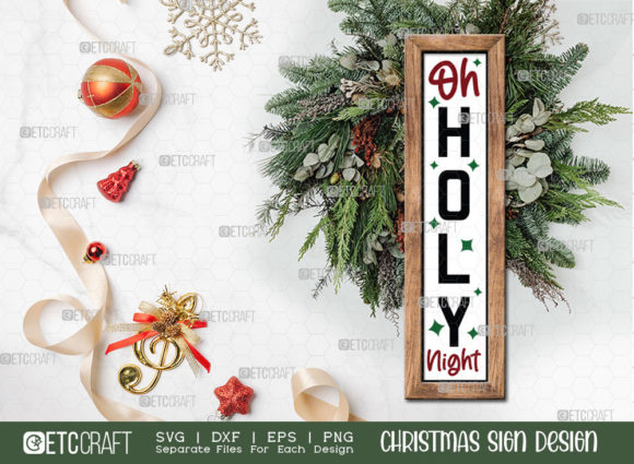 Oh Holy Night Christmas Sign SVG for Your Holiday Projects