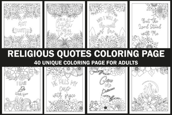 Religious Quotes Coloring Book: A Creative Way to Reflect and Unwind